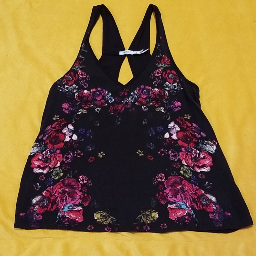 Dark grey floral tank